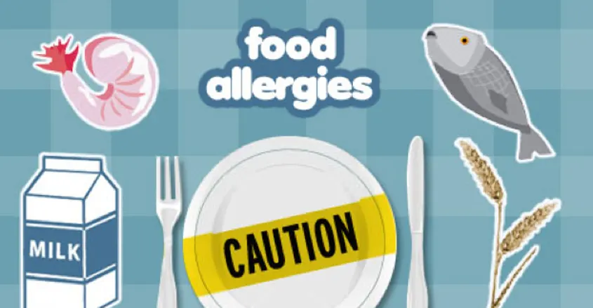 dibujo de alimentos que provocan alergias
