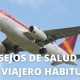 Imagen avión para consejos de salud del viajero habitual quiropráctico Barcelona