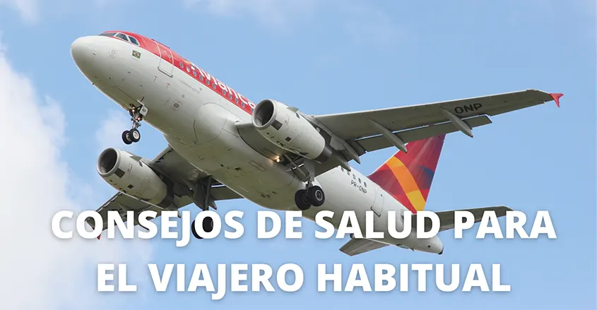 Imagen avión para consejos de salud del viajero habitual quiropráctico Barcelona