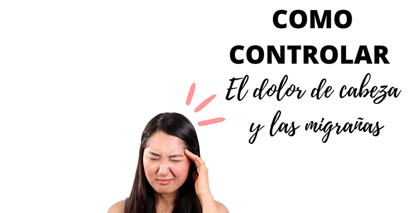 Imagen mujer con dolor de cabeza y migrañas quiropráctico