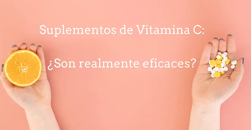 Eficacia de los suplementos de vitamina C imagen de una naranja